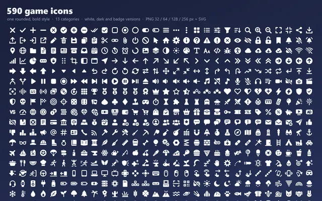All 590 Crisp Icons on one sheet
