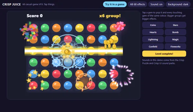 The Crisp Juice playable web demo
